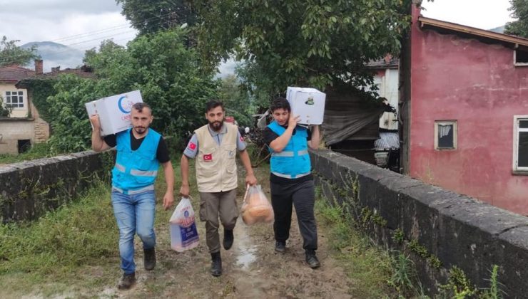 Cansuyu’ndan sel felaketi mağdurlarına yardım