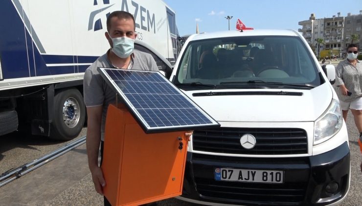 3 kardeşten, yangın bölgesine güneş ve ay enerjisi paneli