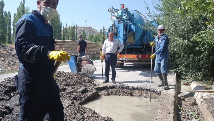 800 hanenin kanalizasyon sorunu giderildi