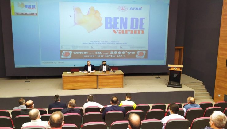 Afet Bölgelerine Yardım Koordinasyon toplantısı yapıldı