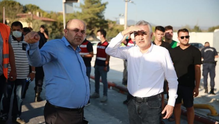 AK Partili Savaş yangın bölgesinde