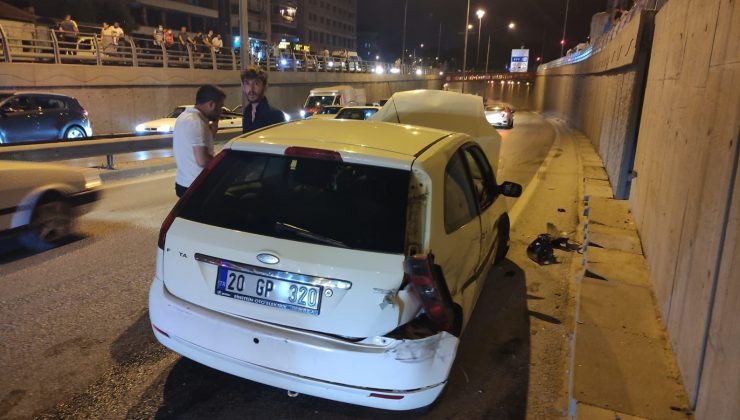 Alkollü sürücü bariyerleri yerinden söktü