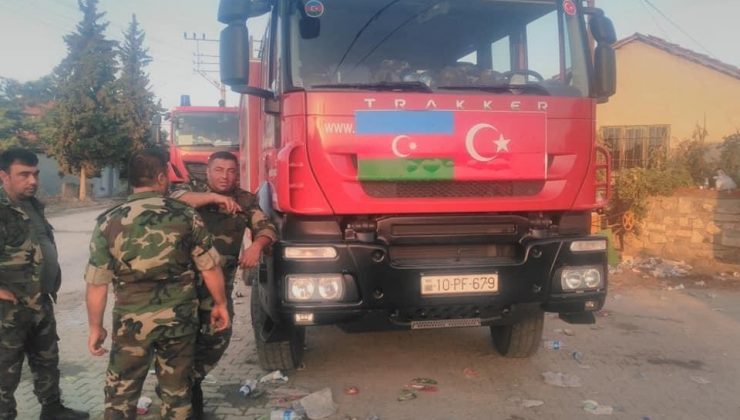 Azeri askerler Sarayköy’de