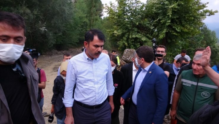 Bakan Kurum, Bartın’daki sel bölgelerinde