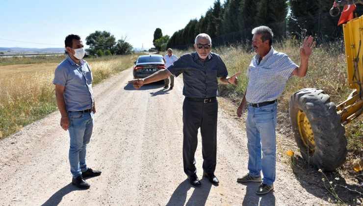 Başkan Bozkurt sıcak asfalt yol yapım çalışmalarını yerinde inceledi