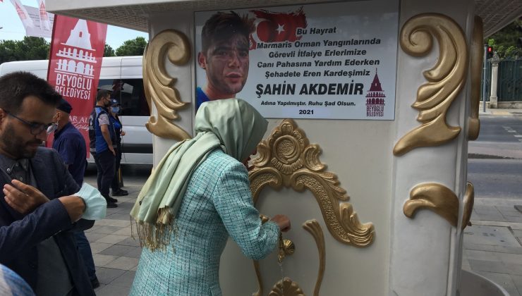 Beyoğlu’nda Şahin Akdemir için hayrat çeşmesi
