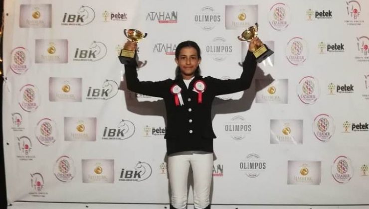 Binicilik kulübü sporcusunun birincilik başarısı