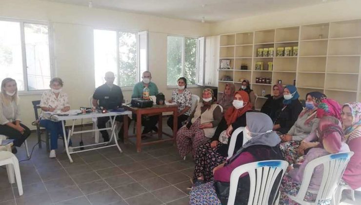 Burhaniye’de köylü kadınlar organik arıcılık kursuna katıldı