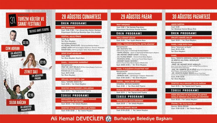 Burhaniye’de Ören Turizm Kültür ve Sanat Festivali başlıyor