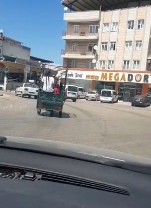 Bursa’daki tehlikeli yolculuklar böyle görüntülendi