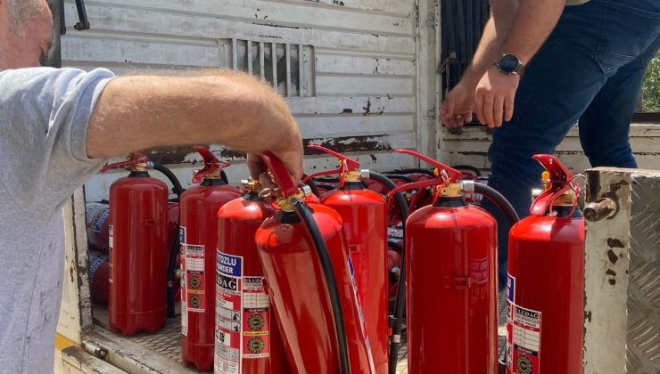 Busader’den yangın bölgesine malzeme desteği