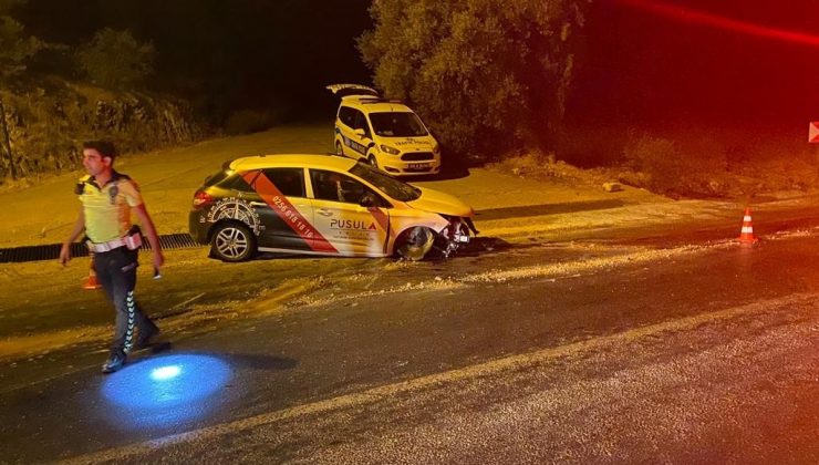 Camdan fırlayan sürücü ağır yaralandı