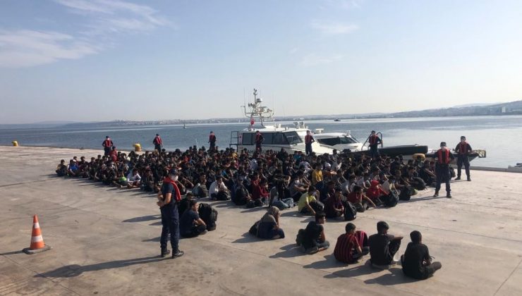 Çanakkale açıklarında 204 düzensiz göçmen yakalandı