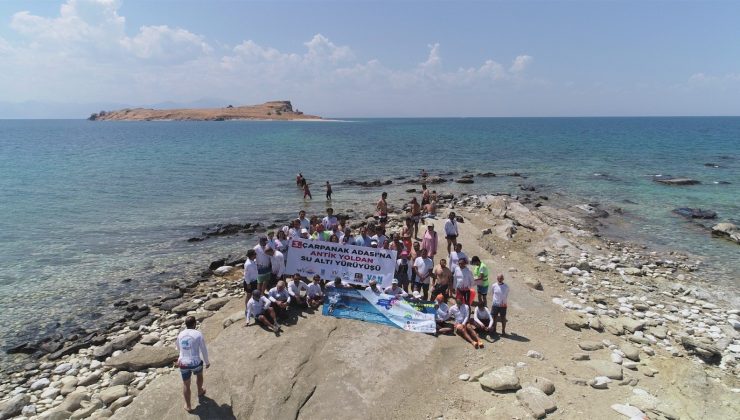 Çarpanak Adası’na su altı yürüyüşü