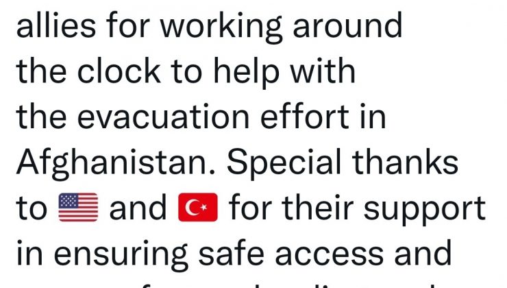 Çekya’dan Afganistan’daki tahliye çalışmaları için Türkiye’ye teşekkür