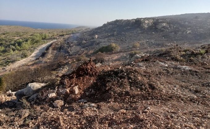 Çeşme’de, eski çöplükte yangın