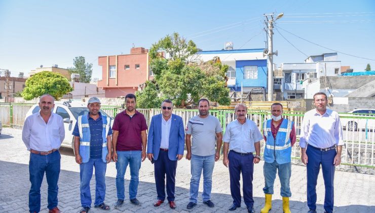 Ceylanpınar Antep Deresi’nde temizlik ve ilaçlama çalışmaları başladı