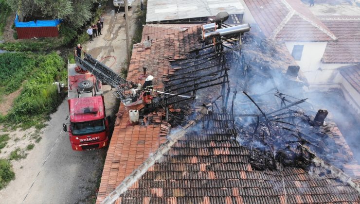 Çiftlikte korkutan yangın