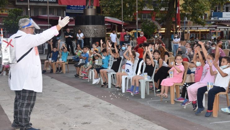 Çocuklar virüse karşı eğlenerek bilinçlendirildi