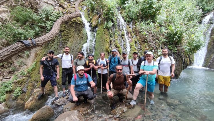 Dağcılar saklı cennet kaval şelalesini ziyaret ettiler