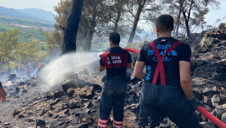 Düzce itfaiyesi Muğla yangınlarına müdahale ediyor
