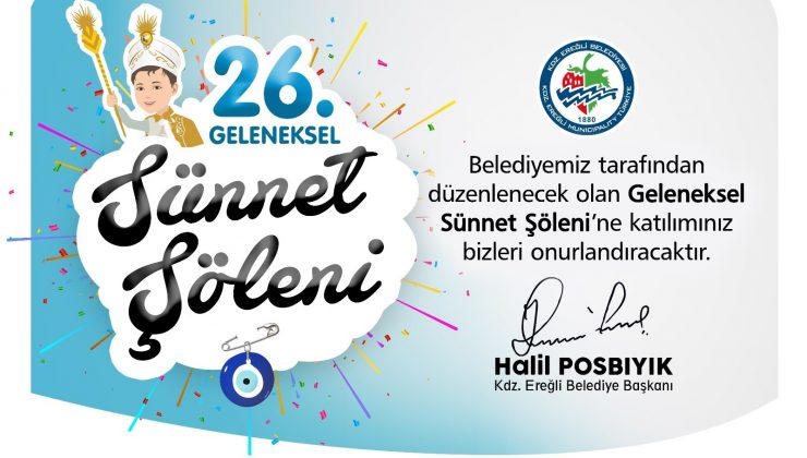 Ereğli’de sünnet şöleni yapılacak