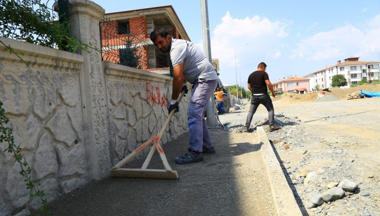 Erzincan’da yol ve kaldırım çalışmaları devam ediyor