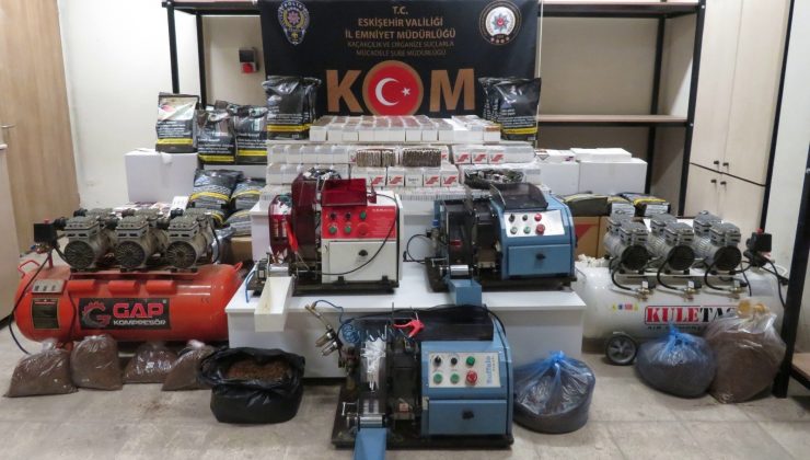 Evini kaçak sigara imalathanesine çevirdi