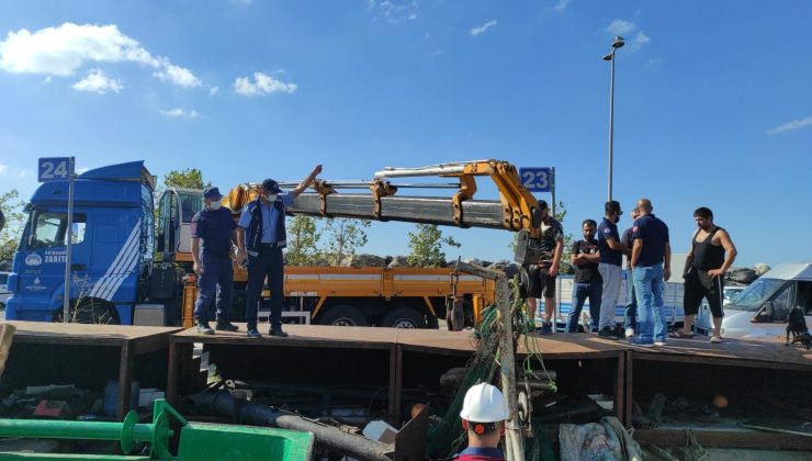 Fatih Yenikapı mendirek alanında denetim