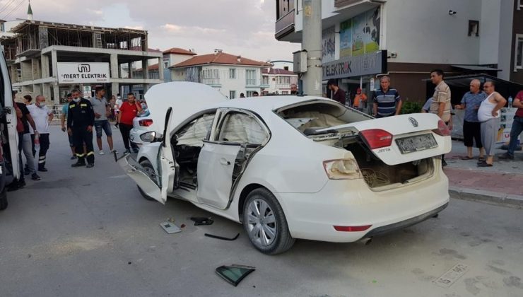 Gaz kaçıran piknik tüpü sigaranın ateşlenmesiyle bomba gibi patladı