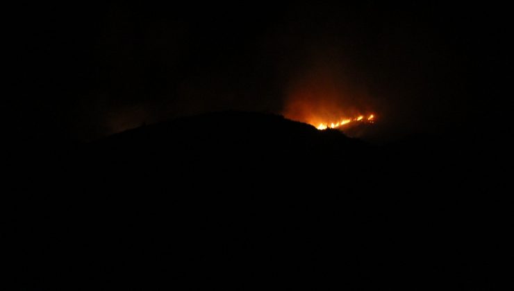 Gece 4 helikopter devreye girdi, Bodrum’da yangın kontrol altına alındı