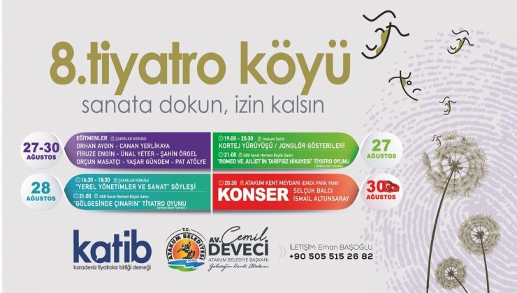 Geleneksel “Tiyatro Köyü” buluşması Atakum’da