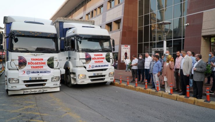 Gölcük’ten yangın bölgesine yardım eli