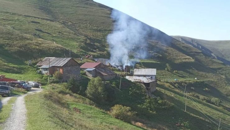 Gümüşhane’de 2 ev ve ahır küle döndü