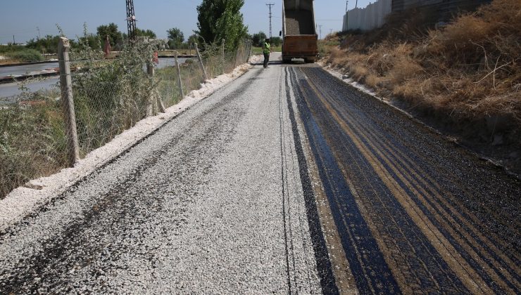 Haliliye yollarında asfalt çalışması