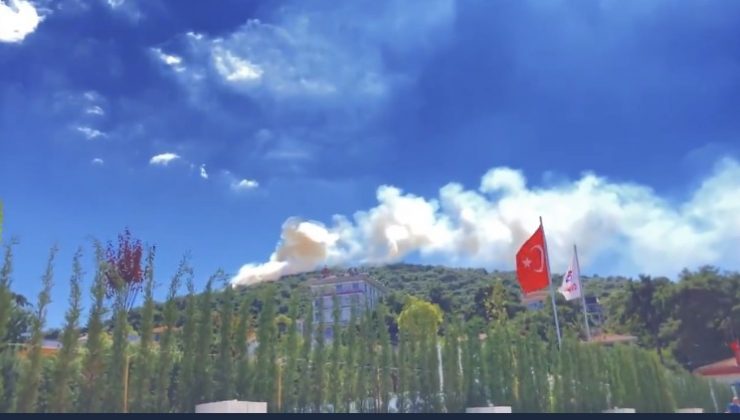 Heybeliada’da ormanlık alanda yangın çıktı. İtfaiye ekiplerinin yangına müdahalesi sürüyor.