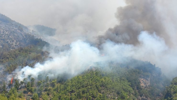 İspanyol yangın söndürme uçakları Köyceğiz’e müdahale ediyor
