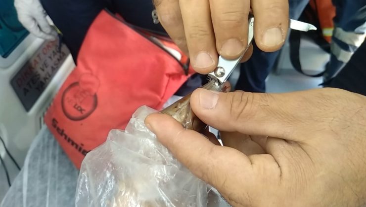 Isparta’da parmağı pasta aparatına sıkışan kadın, tırnak makasıyla kurtarıldı