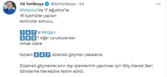 İstanbul’da düzensiz göçmenlere sıkı takip