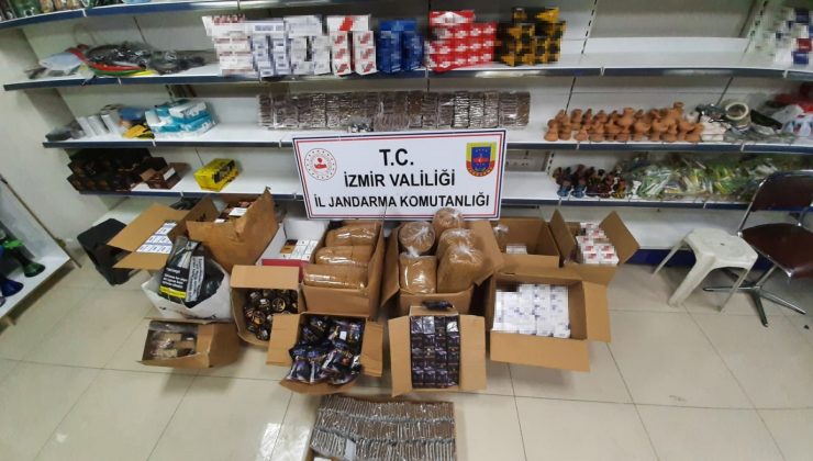 İzmir’de kaçak tütün satan iş yerine baskın