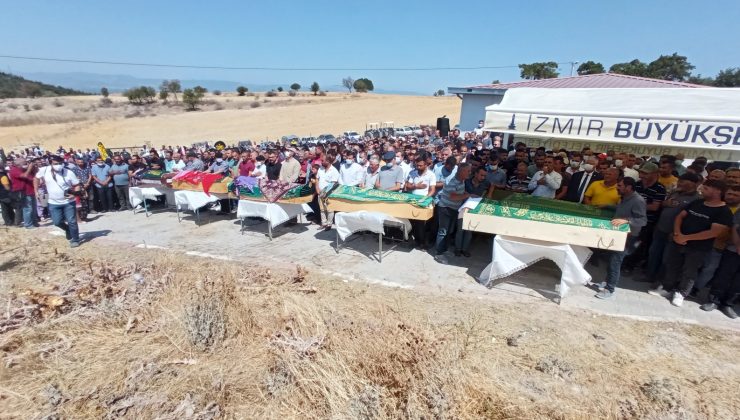 İzmir’de kazada ölen 6 kişiye acı veda