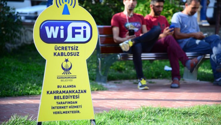 Kahramankazan parklarında ücretsiz internet