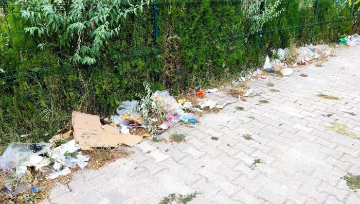 Kaldırım çöplüğe döndü