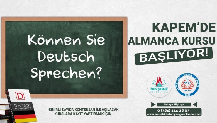 KAPEM’de Almanca kursu açılıyor
