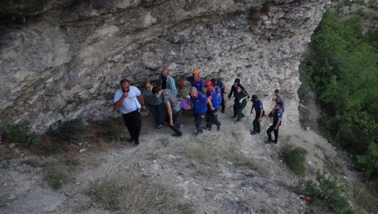 Karabük’te 20 metreden kanyona düşen genç yaralandı