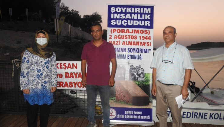 Katledilen Romanların anısına Meriç Nehri’ne çiçek bırakıldı