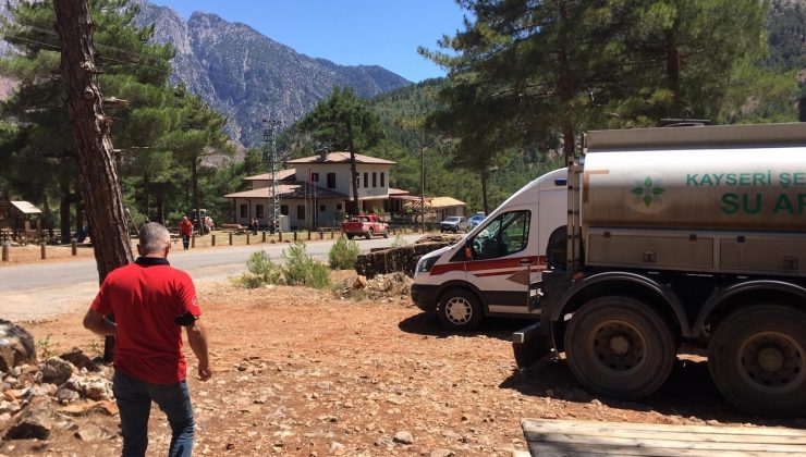 Kayseri Şeker Aladağlar Milli Parkı’ndaki yangın için seferber oldu