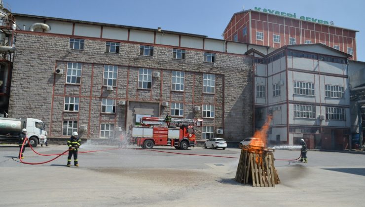 Kayseri Şeker’de acil durum ve yangın tatbikatı