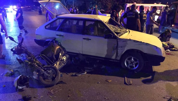 Kazada baba ve oğlu ağır yaralandı