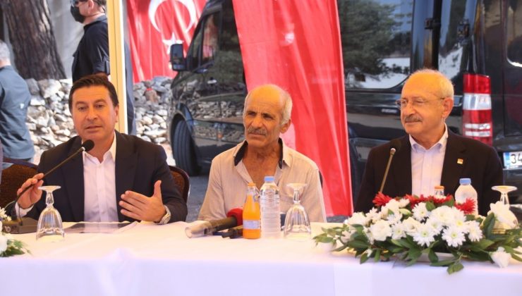 Kılıçdaroğlu, Bodrum’da yanan bölgeleri inceledi